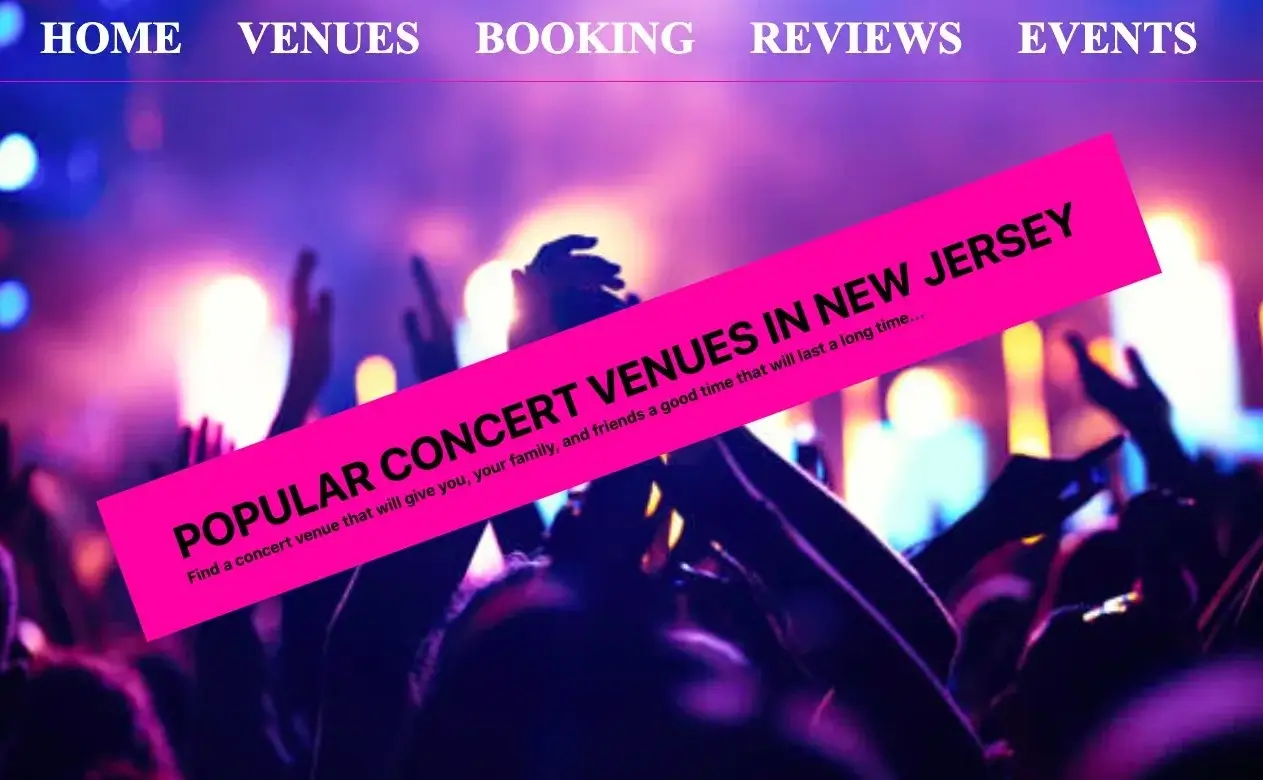 self-created concert venue website thumbnail